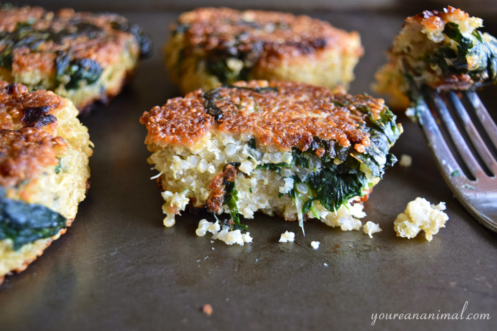 Quinoa and Spinach Patties (Gluten-Free). Perfect freezer meal!